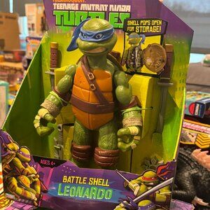 RARE! TMNT HUGE Battle Shell Leonardo - 12 Inches!